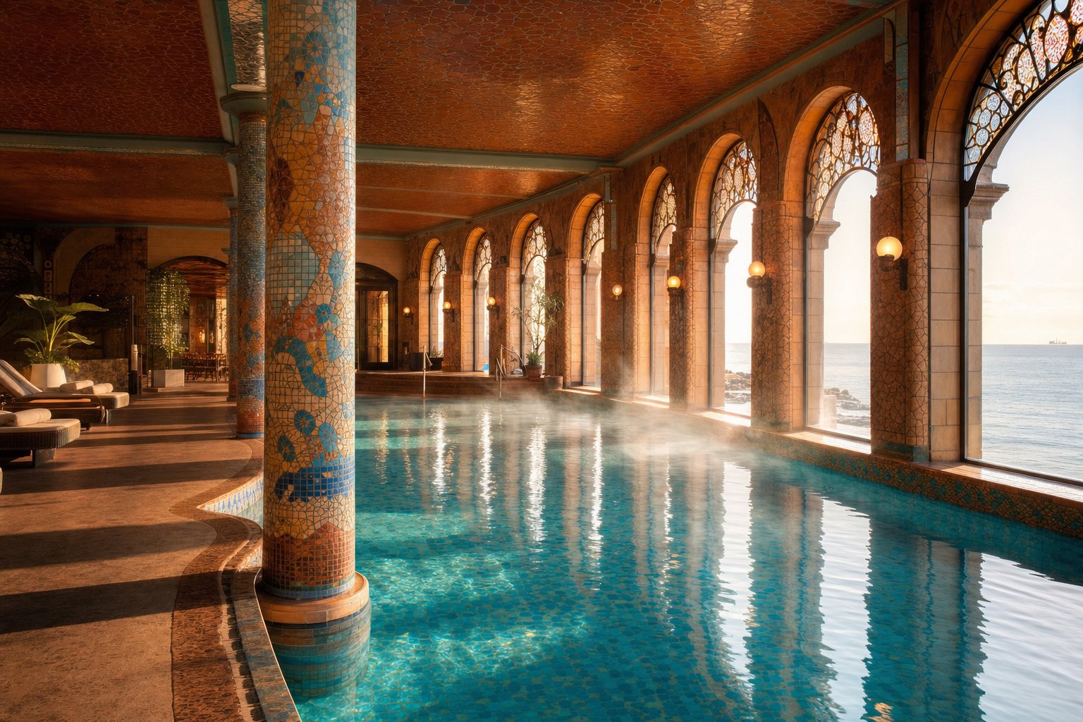 Piscina panorámica del spa